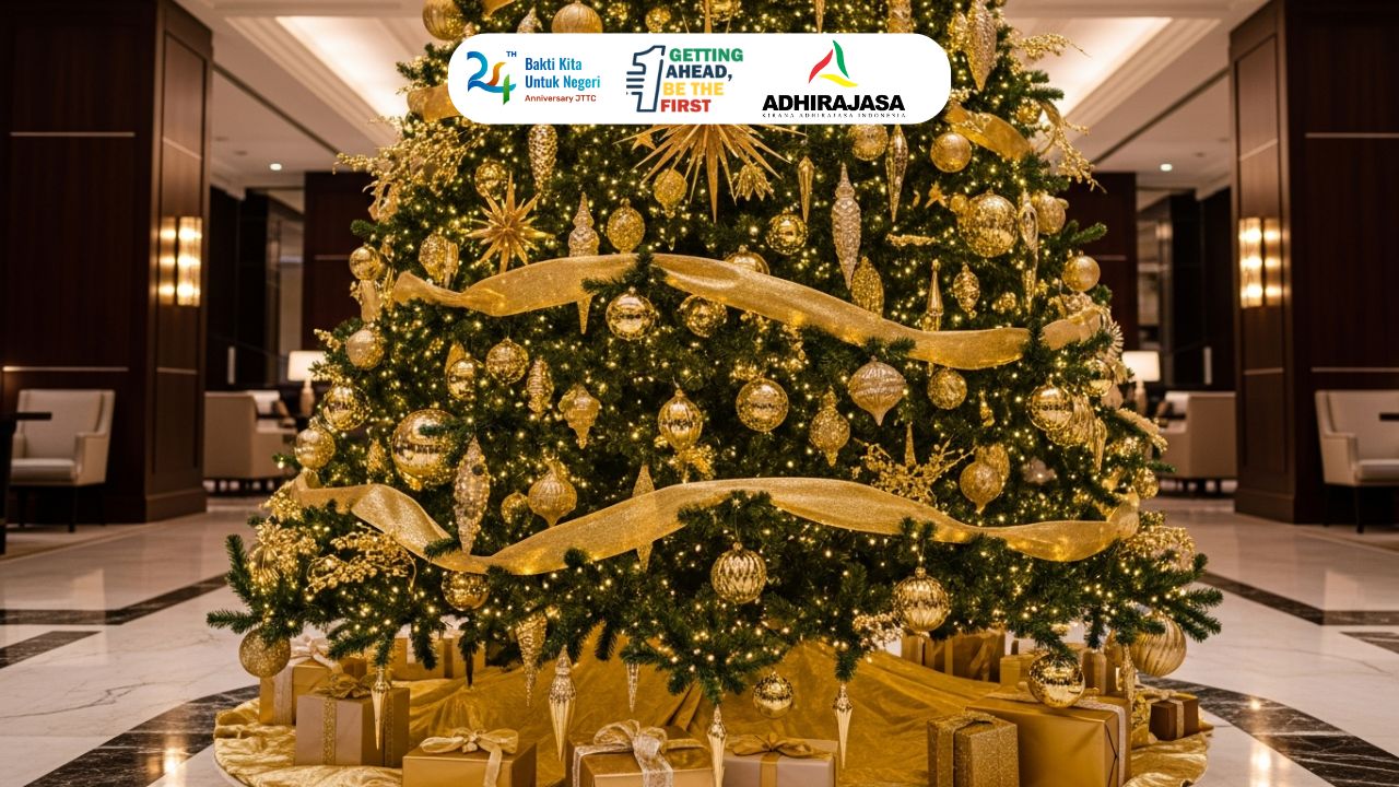 Dekorasi Pohon Natal Gold Kekinian