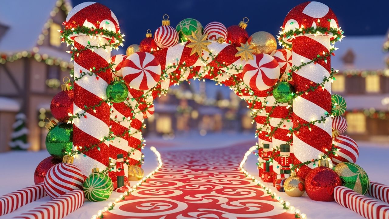 Candy Cane Christmas Archway