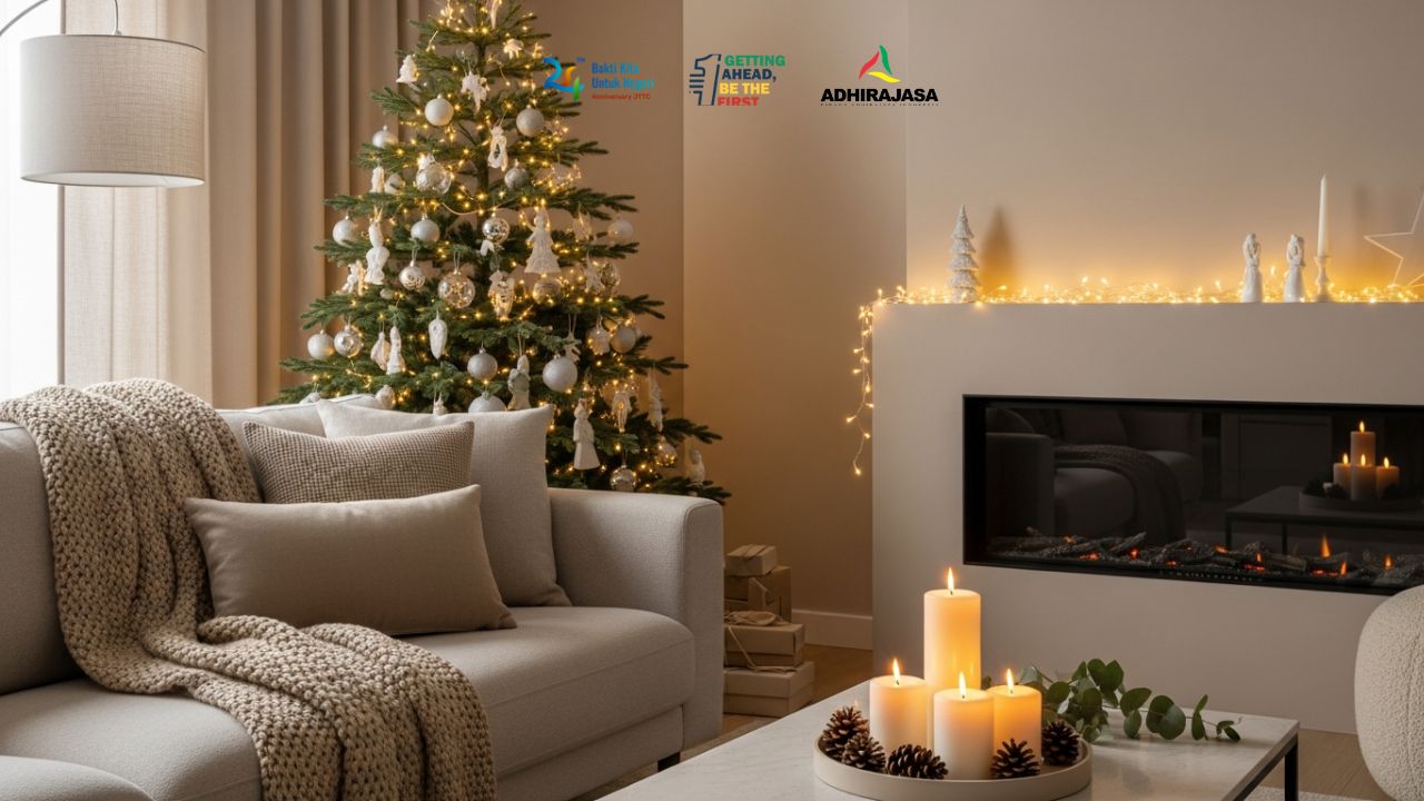 Dekorasi Natal Estetik di Ruang Tamu Rumah